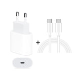 Caricatore da viaggio USB-C PD 20W con cavo Type-C 1m