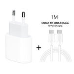 Caricatore da viaggio USB-C PD 20W con cavo Type-C 1m