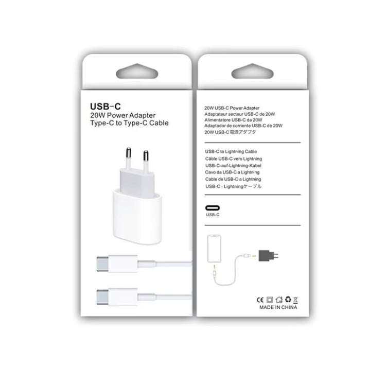 Caricatore da viaggio USB-C PD 20W con cavo Type-C 1m