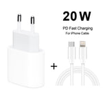 Caricatore da viaggio USB-C PD 20W con cavo dati 2m