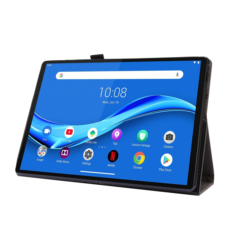 Custodia in pelle PU pieghevole orizzontale da lavoro a 2 pieghe con slot per schede e supporto, For Lenovo Tab M10 10.1, For  Lenovo Tab M10 10.1, For Lenovo M10 Plus