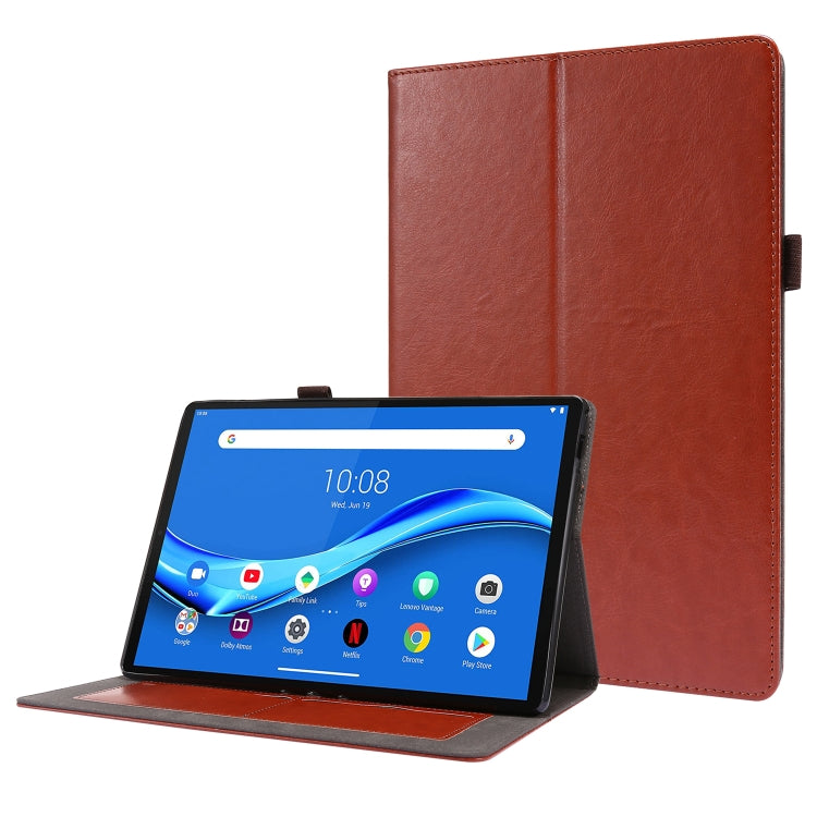Custodia in pelle PU pieghevole orizzontale da lavoro a 2 pieghe con slot per schede e supporto, For Lenovo Tab M10 10.1, For  Lenovo Tab M10 10.1, For Lenovo M10 Plus