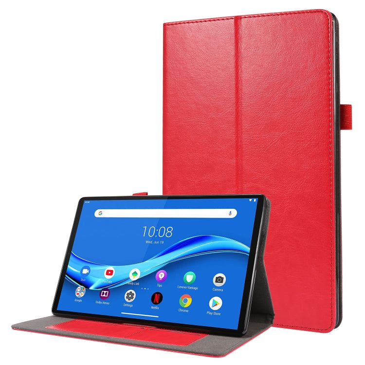 Custodia in pelle PU pieghevole orizzontale da lavoro a 2 pieghe con slot per schede e supporto, For Lenovo Tab M10 10.1, For  Lenovo Tab M10 10.1, For Lenovo M10 Plus