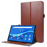 Custodia in pelle PU pieghevole orizzontale da lavoro a 2 pieghe con slot per schede e supporto, For Lenovo Tab M10 10.1, For  Lenovo Tab M10 10.1, For Lenovo M10 Plus