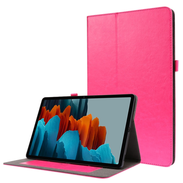 Custodia in pelle PU pieghevole orizzontale da lavoro a 2 pieghe con slot per schede e supporto, For Samsung Galaxy Tab S8+ / Tab S8 Plus /  Tab S7 FE / Tab S7+ T970/T976B