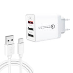 Cavo dati 2 in 1 USB a USB-C e USB QC 3.0 30W