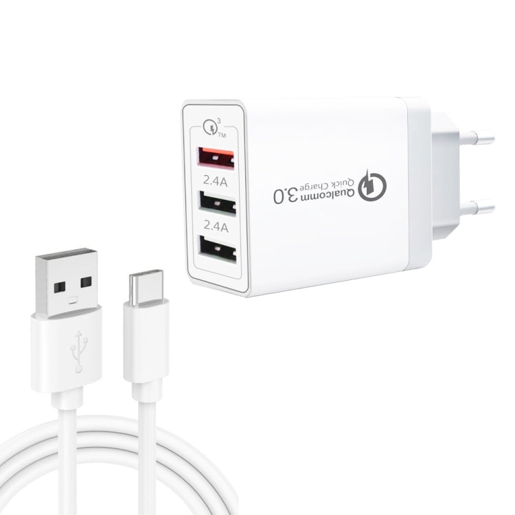 Cavo dati 2 in 1 USB a USB-C e USB QC 3.0 30W