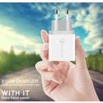 Cavo dati 2 in 1 USB a USB-C e USB QC 3.0 30W