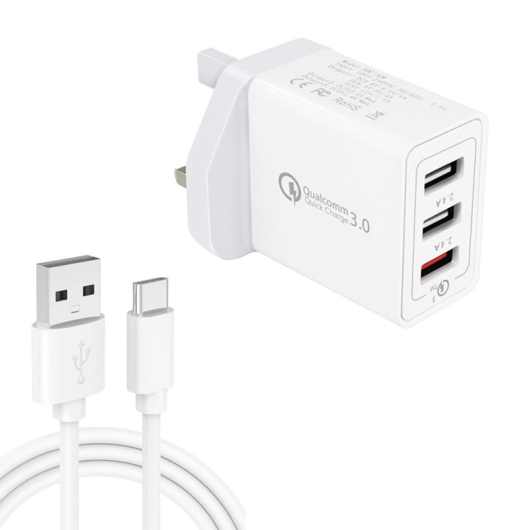 Cavo ricarica 2 in 1 USB-C e USB QC 3.0 30W 1 metro