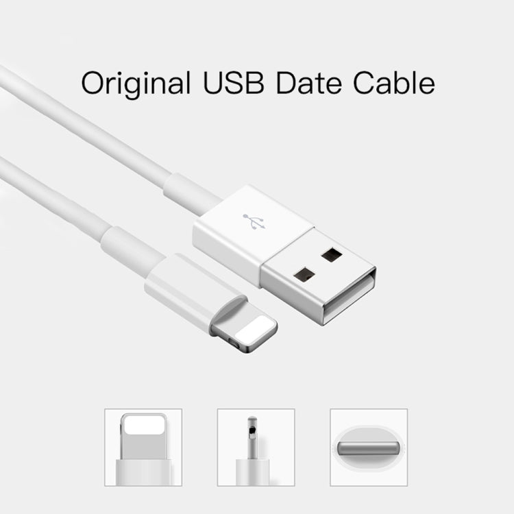 Cavo dati SDC-30W 2 in 1 da USB a 8 pin + USB QC 3.0 da 30 W + doppie porte USB 2.0 da 2,4 A Telefono cellulare Tablet PC Caricatore rapido universale Set caricabatterie da viaggio, presa americana, with 8 Pin Cable, US Plug