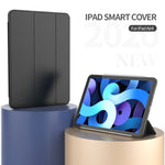 Per iPad Air 2020 10.9 Custodia inferiore morbida opaca in TPU con superficie in pelle sintetica a tre pieghe con supporto e funzione Sleep / Wake-up