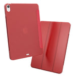 Per iPad Air 2020 10.9 Custodia inferiore morbida opaca in TPU con superficie in pelle sintetica a tre pieghe con supporto e funzione Sleep / Wake-up