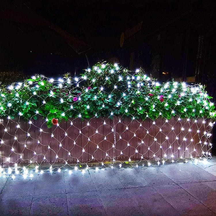 4x6m 672 LED Luci per reti da pesca impermeabili Luci per tende per tende Fata Festa di nozze Decorazione per feste Lampade 220V, Spina UE