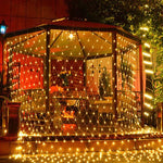 4x6m 672 LED Luci per reti da pesca impermeabili Luci per tende per tende Fata Festa di nozze Decorazione per feste Lampade 220V, Spina UE