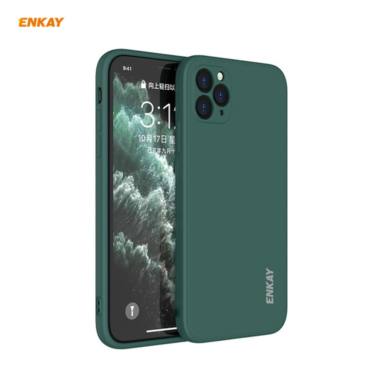 Per iPhone 11 Pro Hat-Prince ENKAY ENK-PC065 Custodia protettiva antiurto in silicone liquido con bordo dritto, For iPhone 11 Pro