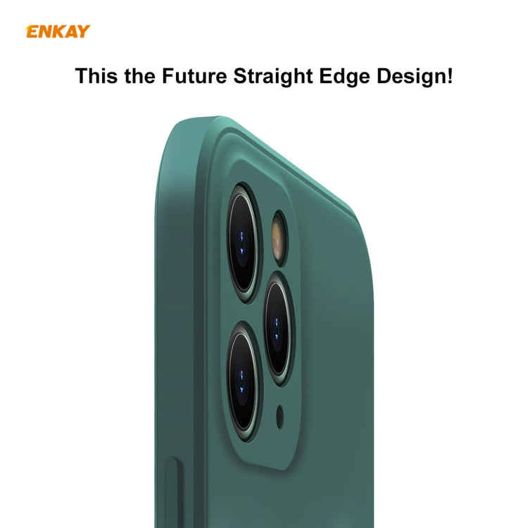 Per iPhone 11 Pro Hat-Prince ENKAY ENK-PC065 Custodia protettiva antiurto in silicone liquido con bordo dritto, For iPhone 11 Pro