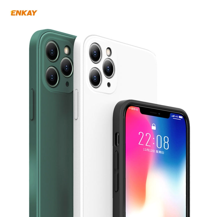 Per iPhone 11 Pro Max Hat-Prince ENKAY ENK-PC066 Custodia protettiva antiurto in silicone liquido con bordo dritto, For iPhone 11 Pro Max