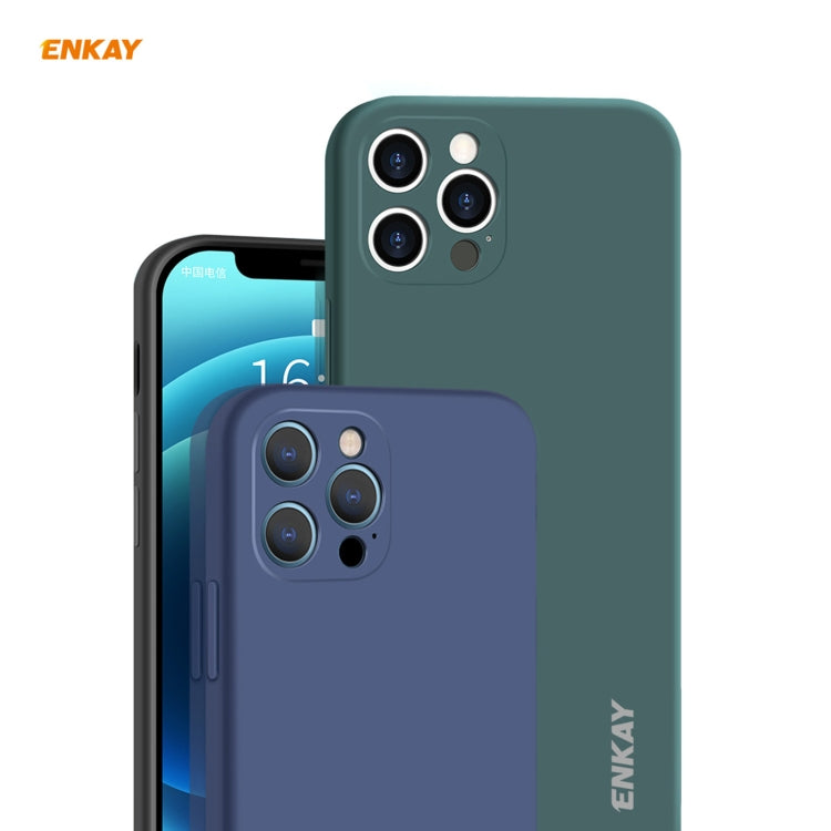 Per iPhone 12 Pro Hat-Prince ENKAY ENK-PC069 Custodia protettiva antiurto in silicone liquido con bordo dritto, For iPhone 12 Pro