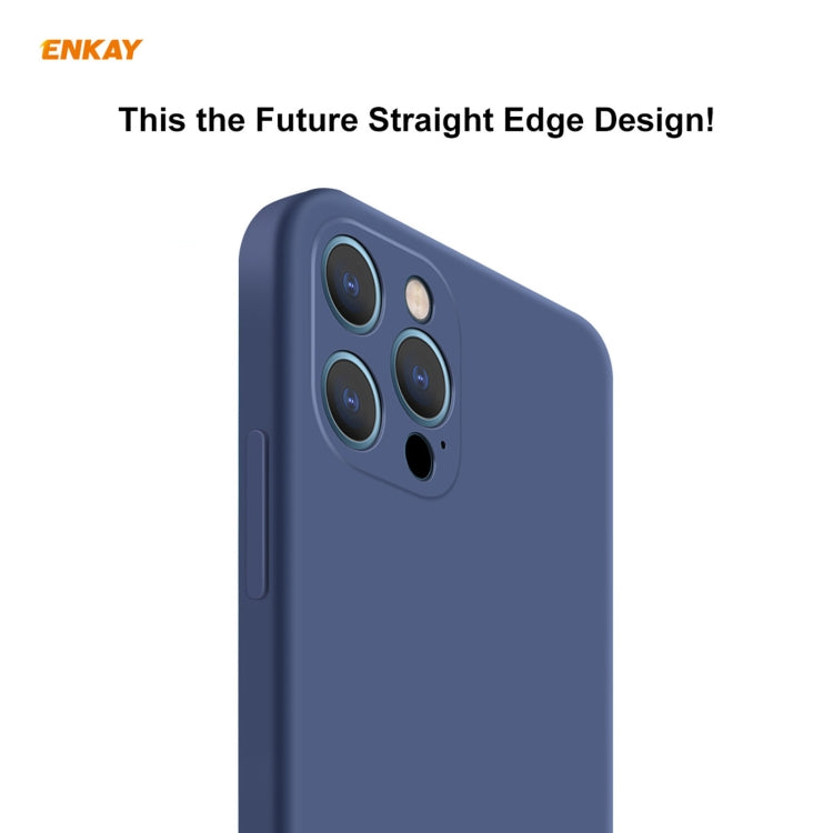 Per iPhone 12 Pro Hat-Prince ENKAY ENK-PC069 Custodia protettiva antiurto in silicone liquido con bordo dritto, For iPhone 12 Pro