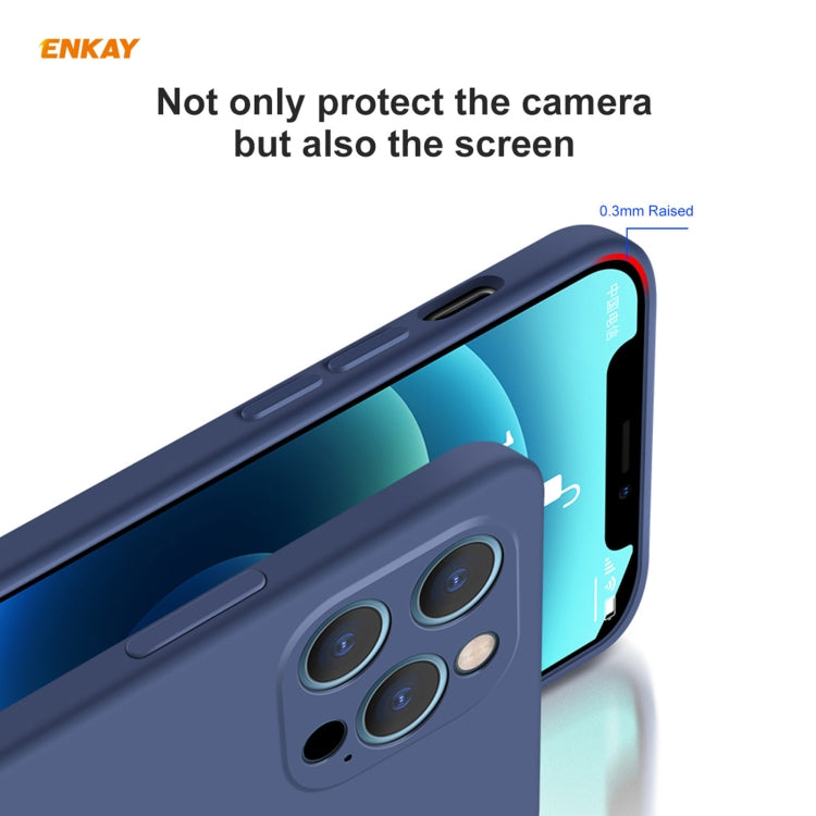 Per iPhone 12 Pro Max Hat-Prince ENKAY ENK-PC070 Custodia protettiva antiurto in silicone liquido con bordi dritti, For iPhone 12 Pro Max