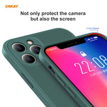 Per iPhone 11 Pro Max Hat-Prince ENKAY ENK-PC0662 Custodia protettiva antiurto in silicone liquido con bordi dritti + 0,26 mm 9H 2,5D Pellicola protettiva in vetro temperato con copertura completa, For iPhone 11 Pro Max