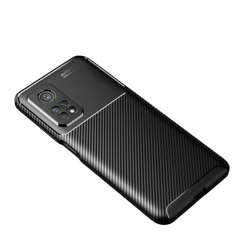Custodia in TPU antiurto con trama in fibra di carbonio, For Xiaomi Mi 10T Pro