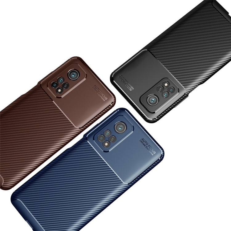 Custodia in TPU antiurto con trama in fibra di carbonio, For Xiaomi Mi 10T Pro