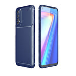 Per Huawei Y7a / P smart 2021 Custodia in TPU antiurto con struttura in fibra di carbonio