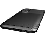 Per Huawei Y7a / P smart 2021 Custodia in TPU antiurto con struttura in fibra di carbonio