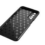 Per Huawei Y7a / P smart 2021 Custodia in TPU antiurto con struttura in fibra di carbonio