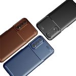 Per Huawei Y7a / P smart 2021 Custodia in TPU antiurto con struttura in fibra di carbonio