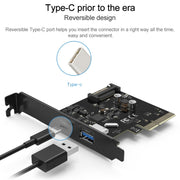 Adattatore PCI-E USB 3.1 a 2 porte ORICO PA31-AC