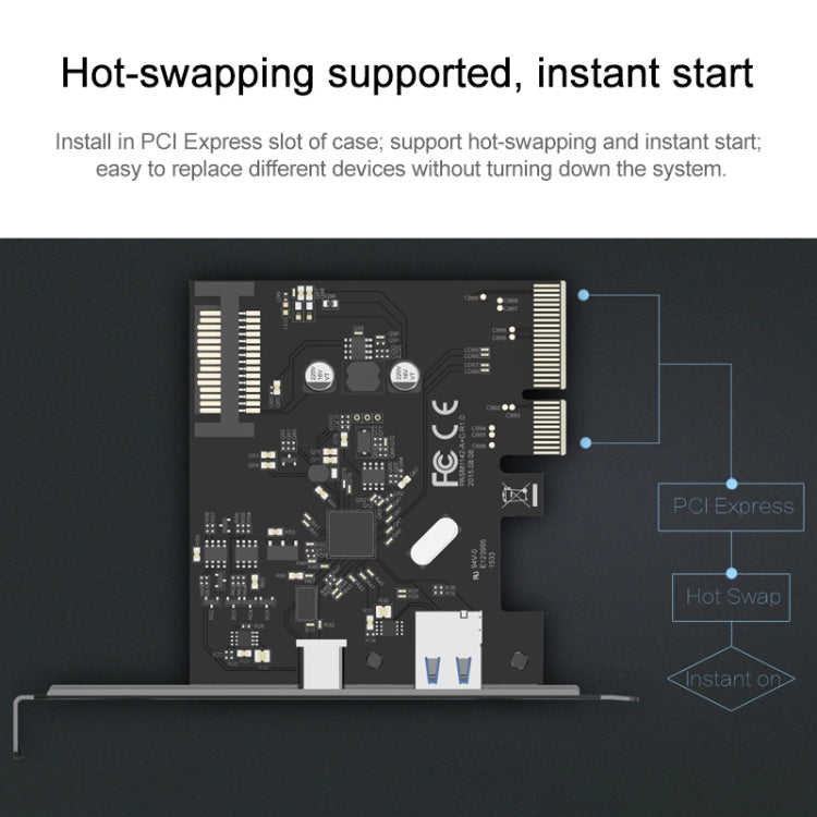 Adattatore PCI-E USB 3.1 a 2 porte ORICO PA31-AC