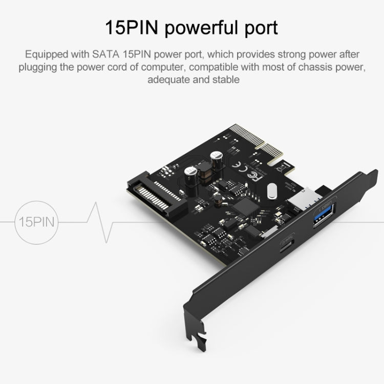 Adattatore PCI-E USB 3.1 a 2 porte ORICO PA31-AC