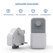 Caricabatterie da viaggio universale con interfaccia USB-C/Type-C PD3.0 da 30 W con piedino staccabile, spina UK, UK Plug