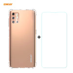 Hat-Prince ENKAY Custodia antiurto in TPU trasparente Custodia morbida antiscivolo + Pellicola protettiva in vetro temperato 0,26 mm 9H 2,5D, For Motorola Moto G9 Plus, For Motorola Moto G9 / G9 Play, For Samsung Galaxy A42 5G, For Samsung Galaxy M31s ...