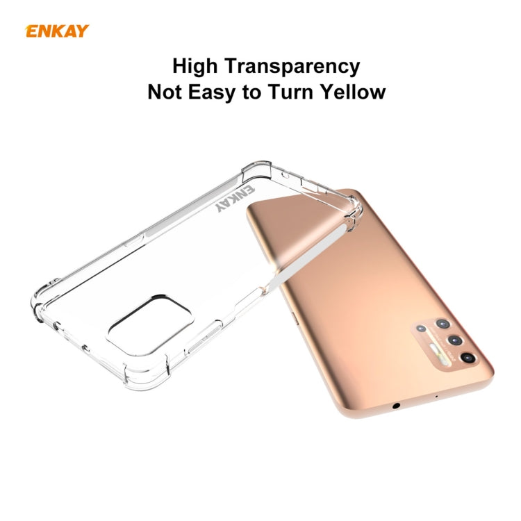 Hat-Prince ENKAY Custodia antiurto in TPU trasparente Custodia morbida antiscivolo + Pellicola protettiva in vetro temperato 0,26 mm 9H 2,5D, For Motorola Moto G9 Plus, For Motorola Moto G9 / G9 Play, For Samsung Galaxy A42 5G, For Samsung Galaxy M31s ...