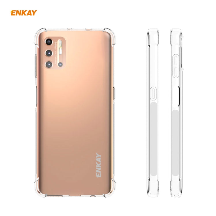 Hat-Prince ENKAY Custodia antiurto in TPU trasparente Custodia morbida antiscivolo + Pellicola protettiva in vetro temperato 0,26 mm 9H 2,5D, For Motorola Moto G9 Plus, For Motorola Moto G9 / G9 Play, For Samsung Galaxy A42 5G, For Samsung Galaxy M31s ...