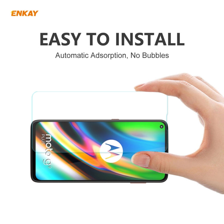 Hat-Prince ENKAY Custodia antiurto in TPU trasparente Custodia morbida antiscivolo + Pellicola protettiva in vetro temperato 0,26 mm 9H 2,5D, For Motorola Moto G9 Plus, For Motorola Moto G9 / G9 Play, For Samsung Galaxy A42 5G, For Samsung Galaxy M31s ...