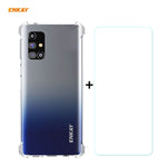 Hat-Prince ENKAY Custodia antiurto in TPU trasparente Custodia morbida antiscivolo + Pellicola protettiva in vetro temperato 0,26 mm 9H 2,5D, For Motorola Moto G9 Plus, For Motorola Moto G9 / G9 Play, For Samsung Galaxy A42 5G, For Samsung Galaxy M31s ...