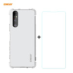Hat-Prince ENKAY Custodia antiurto in TPU trasparente Custodia morbida antiscivolo + Pellicola protettiva in vetro temperato 0,26 mm 9H 2,5D, For Motorola Moto G9 Plus, For Motorola Moto G9 / G9 Play, For Samsung Galaxy A42 5G, For Samsung Galaxy M31s ...