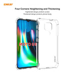 Hat-Prince ENKAY Custodia antiurto in TPU trasparente Custodia morbida antiscivolo + 0,26 mm 9H 2,5D Pellicola protettiva in vetro temperato a copertura totale, For Motorola Moto G9 / G9 Play, For Xiaomi Redmi 9A, For Xiaomi Redmi 9C                   ...