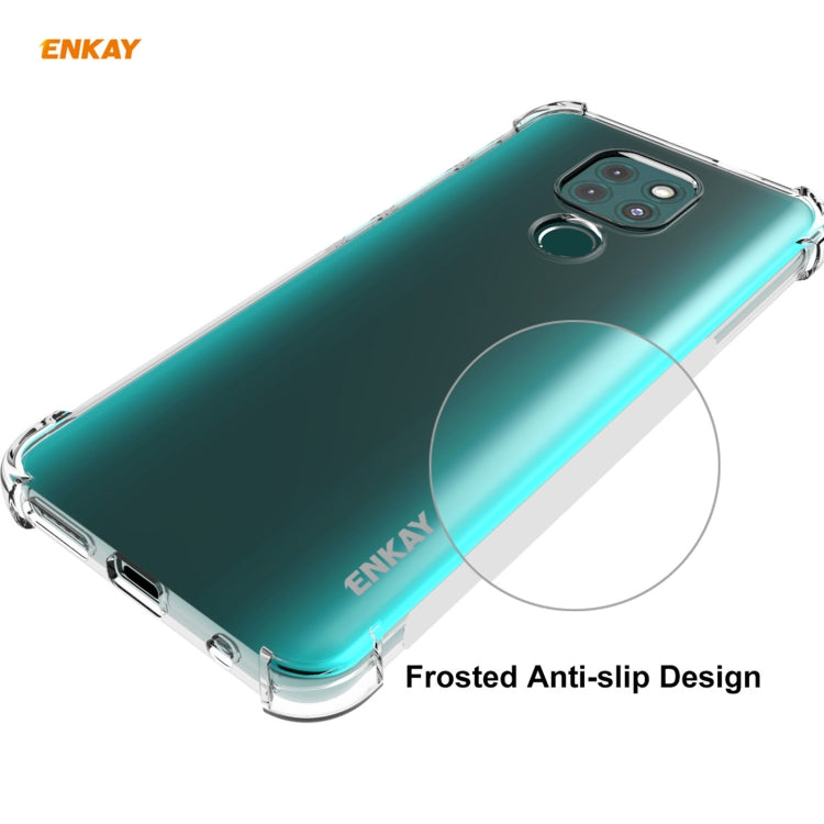 Hat-Prince ENKAY Custodia antiurto in TPU trasparente Custodia morbida antiscivolo + 0,26 mm 9H 2,5D Pellicola protettiva in vetro temperato a copertura totale, For Motorola Moto G9 / G9 Play, For Xiaomi Redmi 9A, For Xiaomi Redmi 9C                   ...