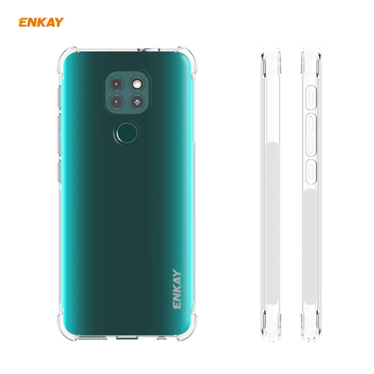 Hat-Prince ENKAY Custodia antiurto in TPU trasparente Custodia morbida antiscivolo + 0,26 mm 9H 2,5D Pellicola protettiva in vetro temperato a copertura totale, For Motorola Moto G9 / G9 Play, For Xiaomi Redmi 9A, For Xiaomi Redmi 9C                   ...