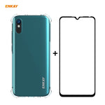 Hat-Prince ENKAY Custodia antiurto in TPU trasparente Custodia morbida antiscivolo + 0,26 mm 9H 2,5D Pellicola protettiva in vetro temperato a copertura totale, For Motorola Moto G9 / G9 Play, For Xiaomi Redmi 9A, For Xiaomi Redmi 9C                   ...