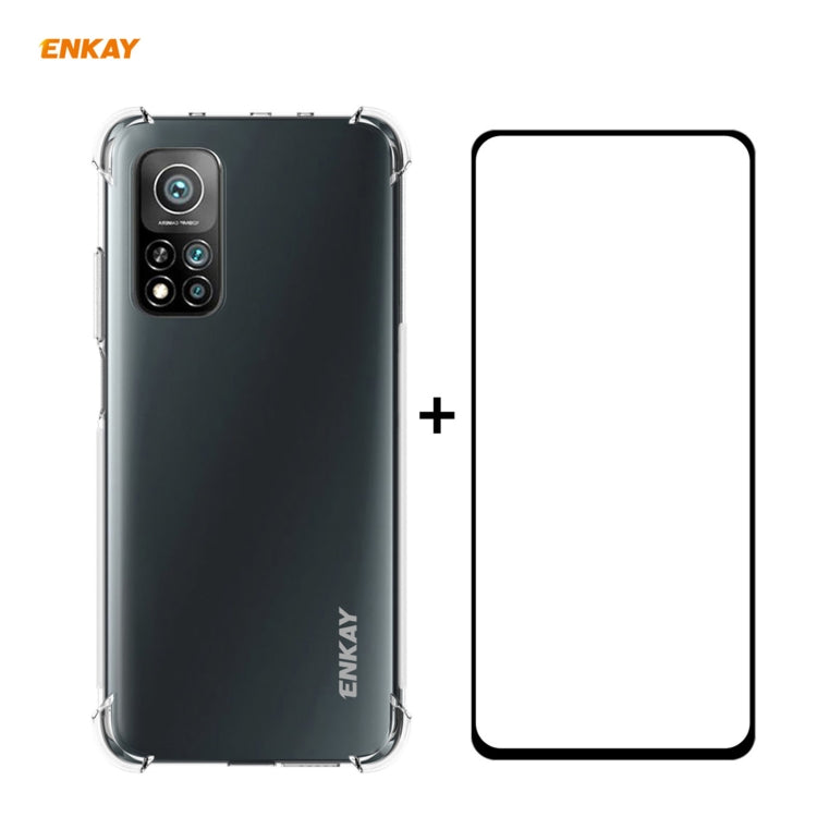 Hat-Prince ENKAY Custodia antiurto in TPU trasparente Custodia morbida antiscivolo + 0,26 mm 9H 2,5D Pellicola protettiva in vetro temperato a copertura totale, For Motorola Moto G9 / G9 Play, For Xiaomi Redmi 9A, For Xiaomi Redmi 9C                   ...