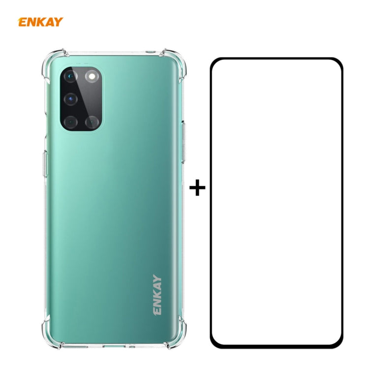 Hat-Prince ENKAY Custodia antiurto in TPU trasparente Custodia morbida antiscivolo + 0,26 mm 9H 2,5D Pellicola protettiva in vetro temperato a copertura totale, For Motorola Moto G9 / G9 Play, For Xiaomi Redmi 9A, For Xiaomi Redmi 9C                   ...