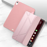Custodia inferiore in TPU morbido opaco in pelle PU con superficie multi-piegatura con supporto e funzione Sleep / Wake-up per iPad Air (2020) 10.9