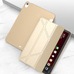 Custodia inferiore in TPU morbido opaco in pelle PU con superficie multi-piegatura con supporto e funzione Sleep / Wake-up per iPad Air (2020) 10.9