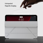 Custodia inferiore in TPU morbido opaco in pelle PU con superficie multi-piegatura con supporto e funzione Sleep / Wake-up per iPad Air (2020) 10.9